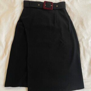 Sandro Midi Crepe Skirt